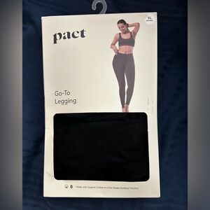 Brand New PACT Leggings XL Black - Organic/Fair Trade